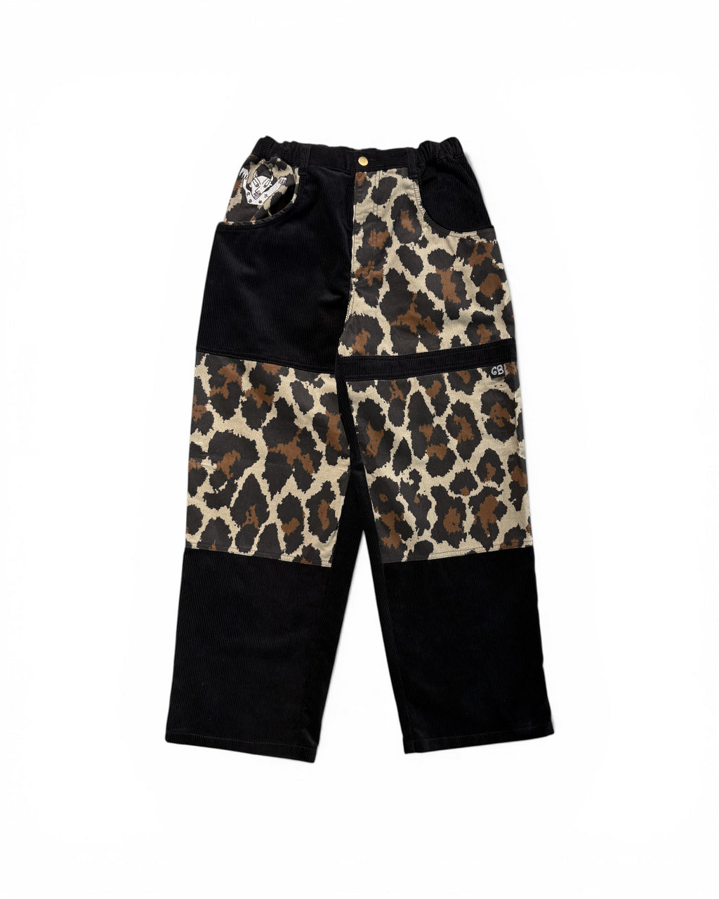 Glue Bag 'Leopard Corduroy' Double Knee Pants