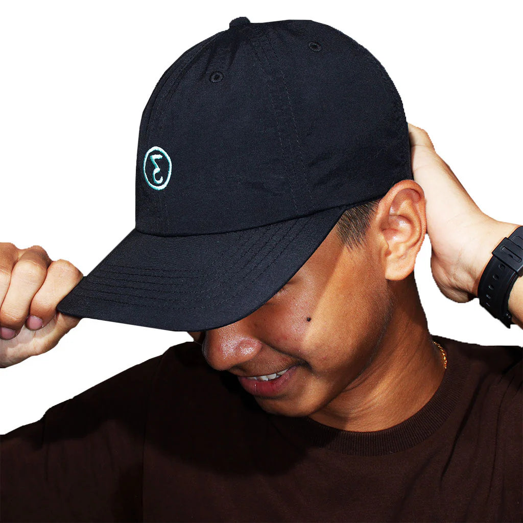 Preduce 6 Panel Outline Unstructured Hat (Black)