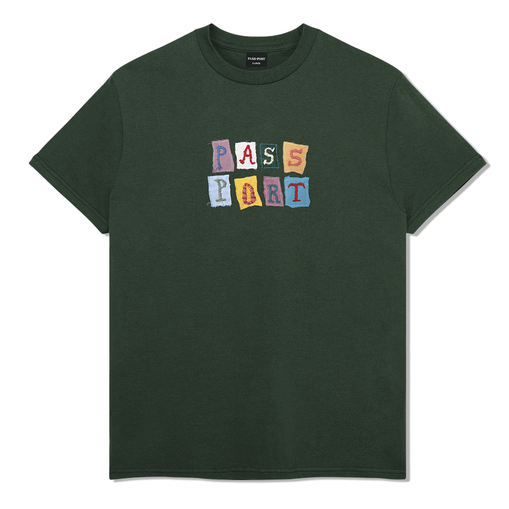 Pass~Port 'Patchwork' T-Shirt (Forest Green)