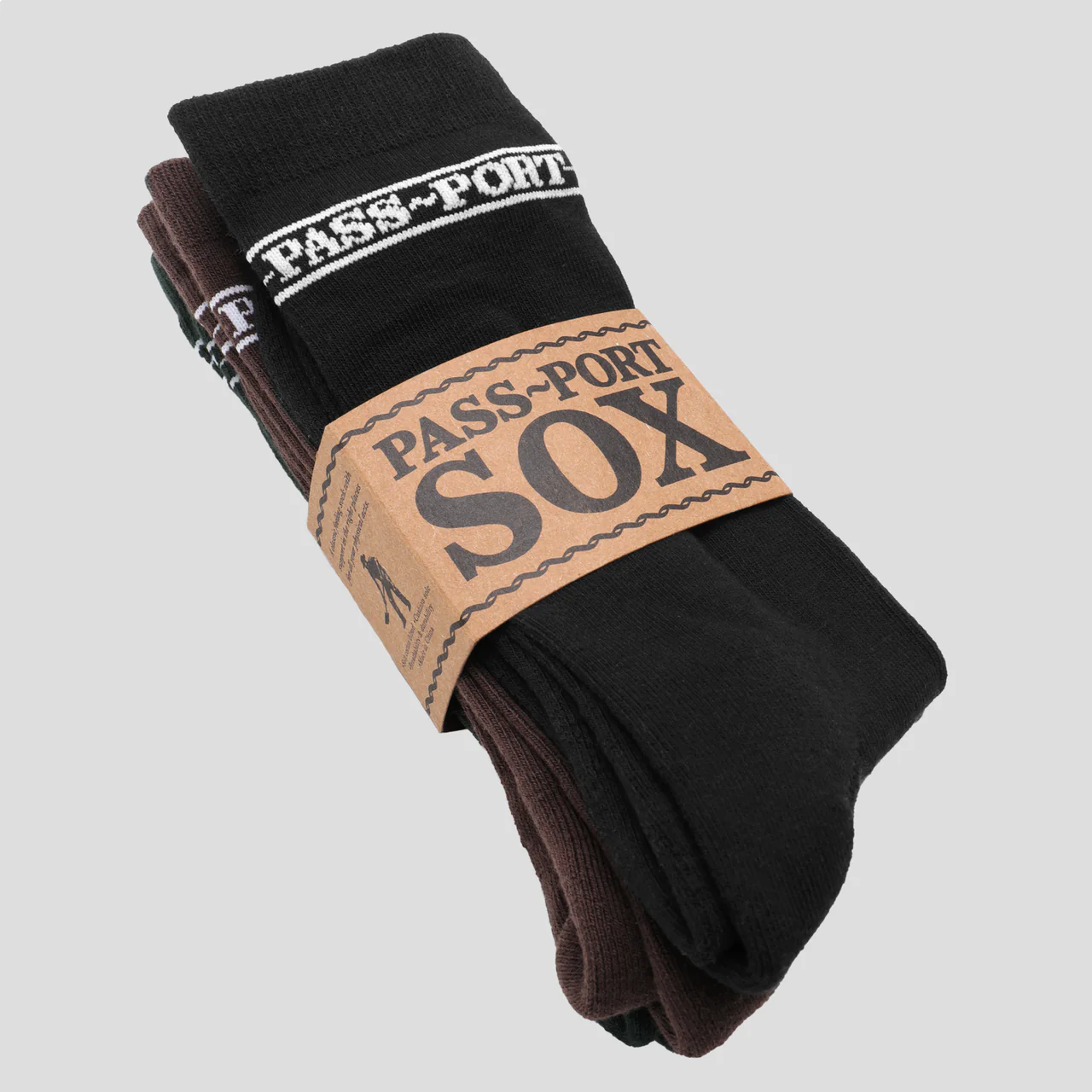 Pass~Port 'Hi Sox 3 Pack' Socks (Black/Choc/Forest)