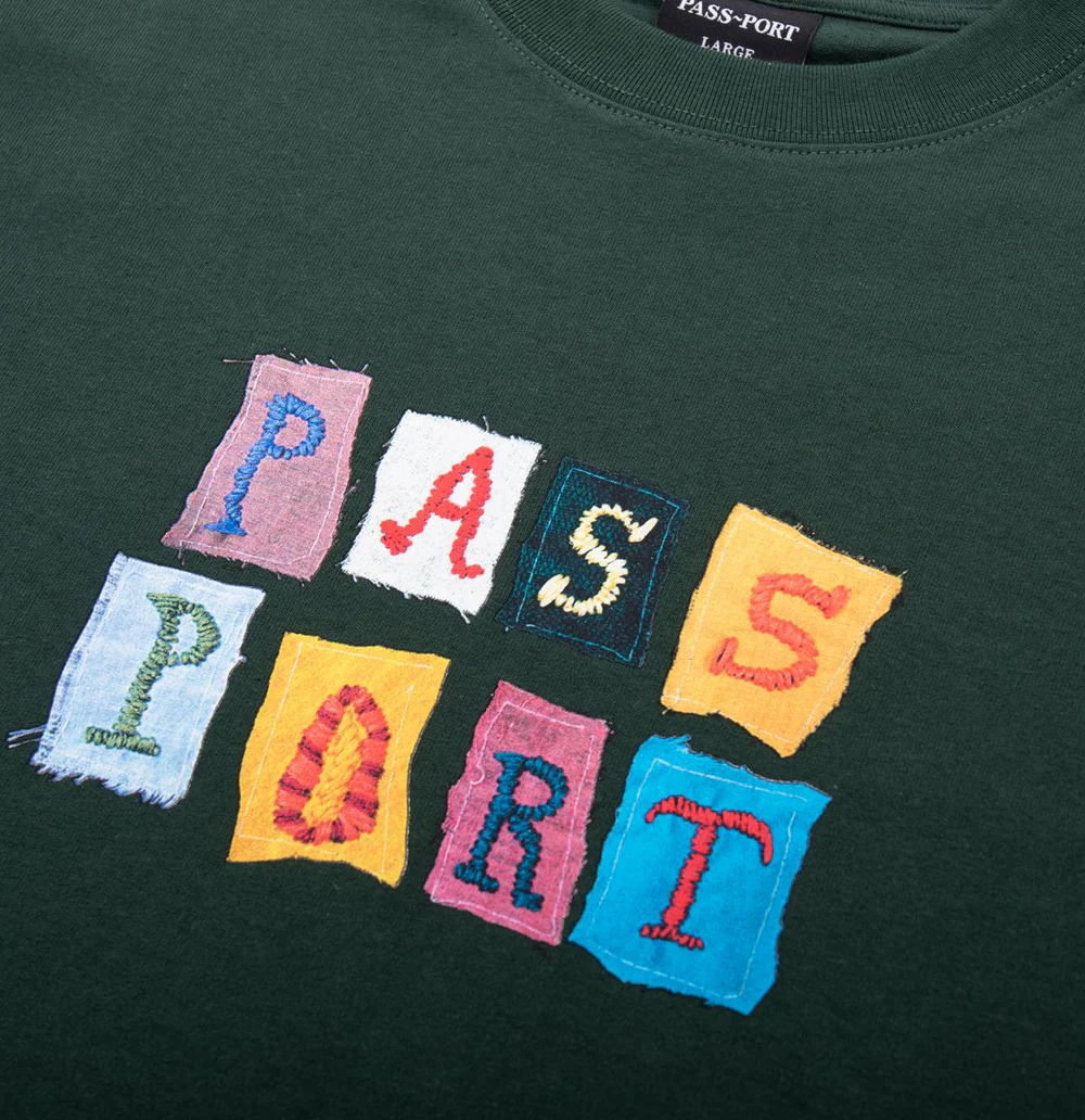Pass~Port 'Patchwork' T-Shirt (Forest Green)