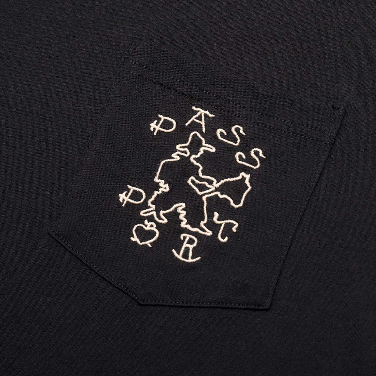 Pass~Port 'Cowpoke Organic' Cotton Pocket T-Shirt (Black)