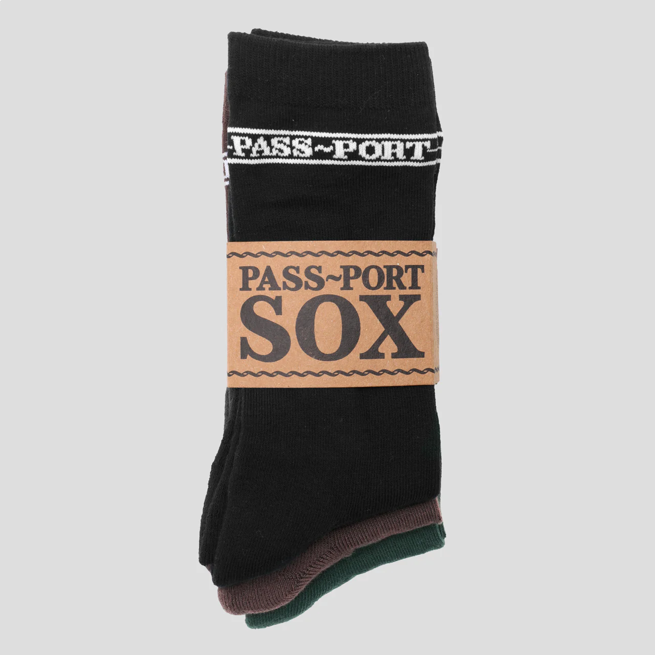 Pass~Port 'Hi Sox 3 Pack' Socks (Black/Choc/Forest)