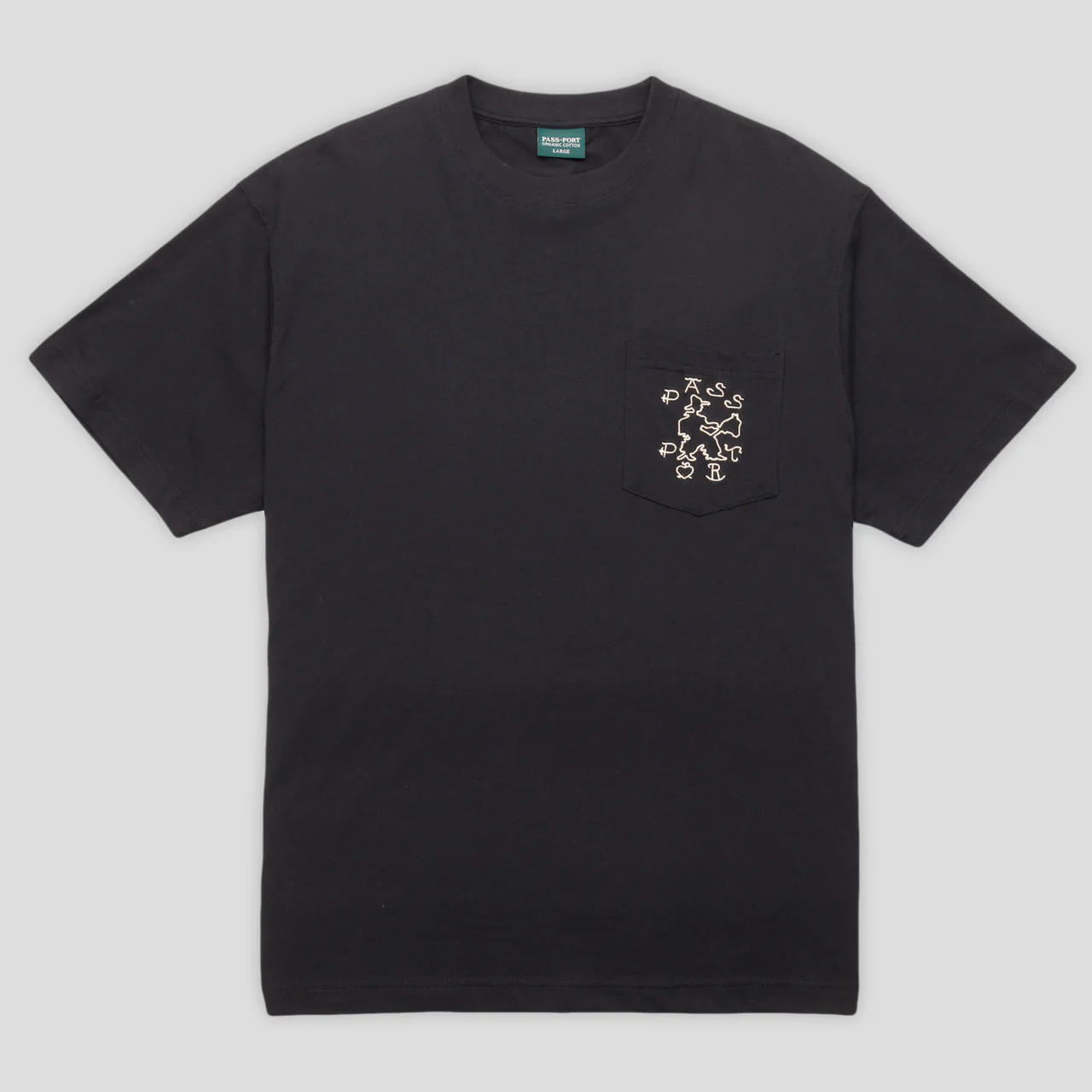 Pass~Port 'Cowpoke Organic' Cotton Pocket T-Shirt (Black)