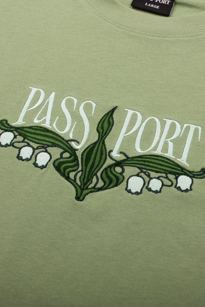 Pass~Port 'Lily Of The Valley' T-Shirt (Stonewash Green)