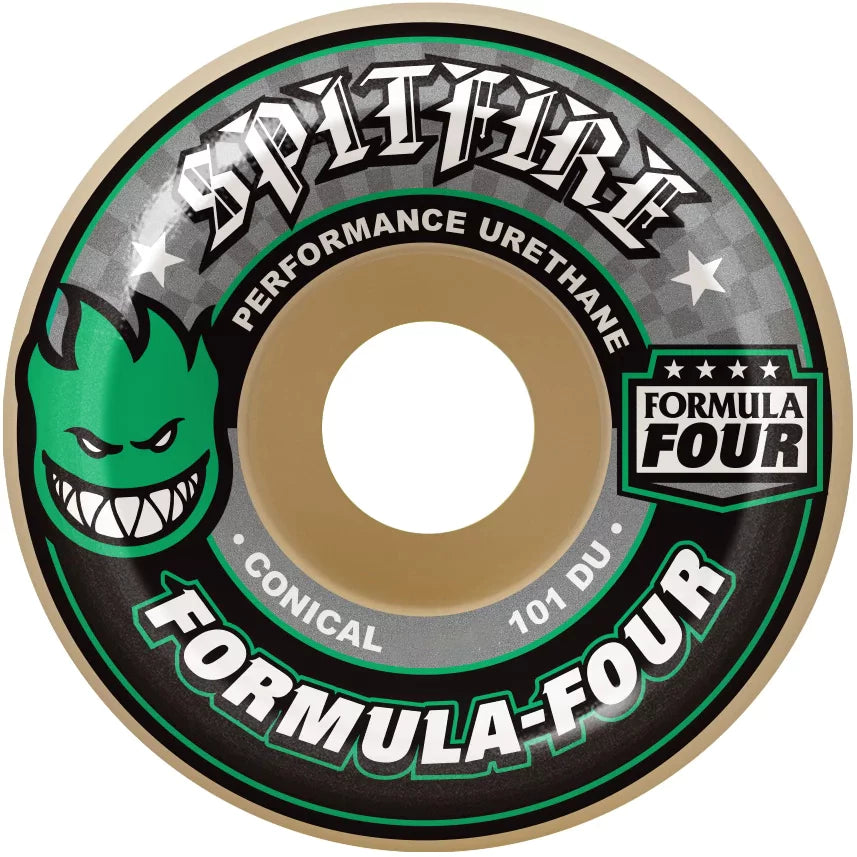 Spitfire Formula Four Conical Green 54mm/101a Wheels