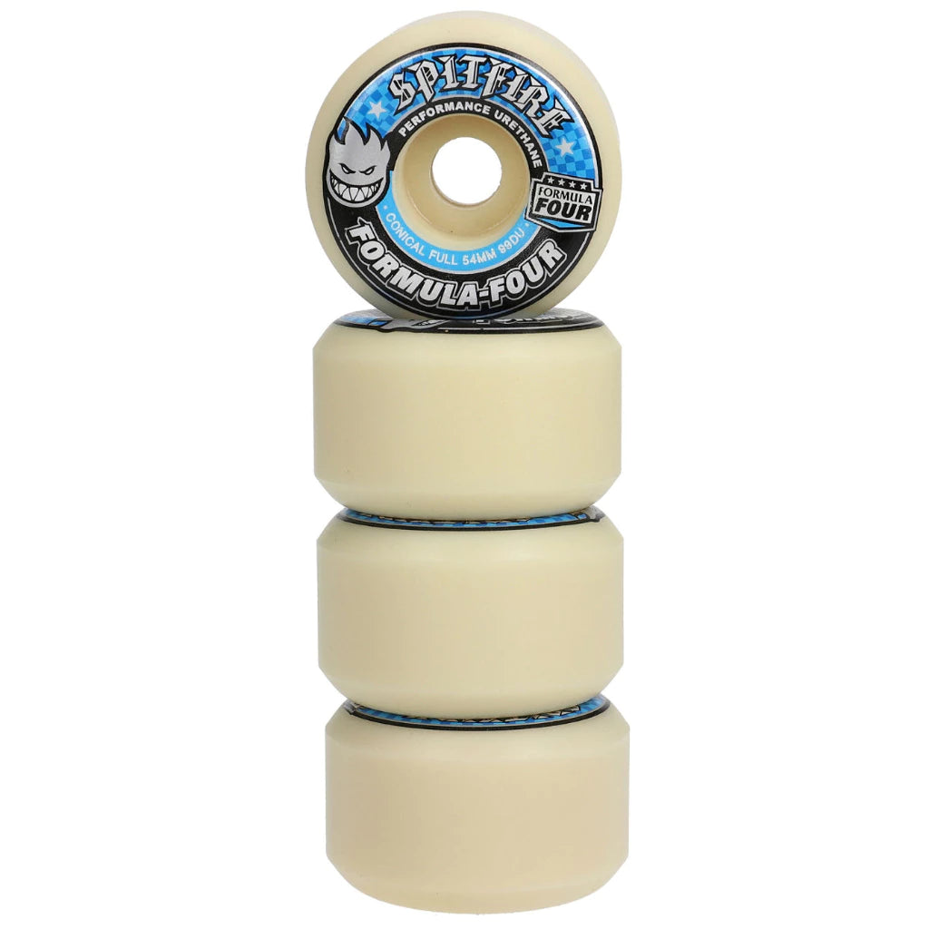 Spitfire Formula Four Conical Full Blue 53mm/99a Wheels