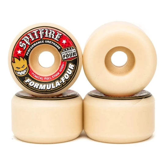 Spitfire Formula Four Conical Full 53mm/101a Wheels (Red)