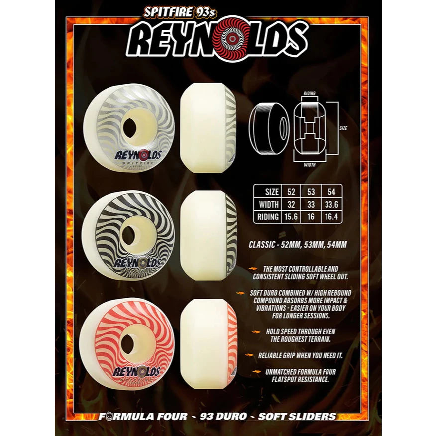 Spitfire Formula Four Reynolds Classic Natural 53mm/93a Wheels