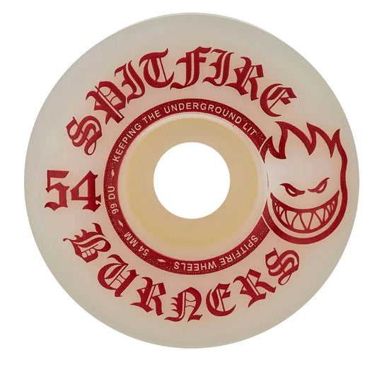 Spitfire Burner Red 54mm/99a Skateboarding Wheels
