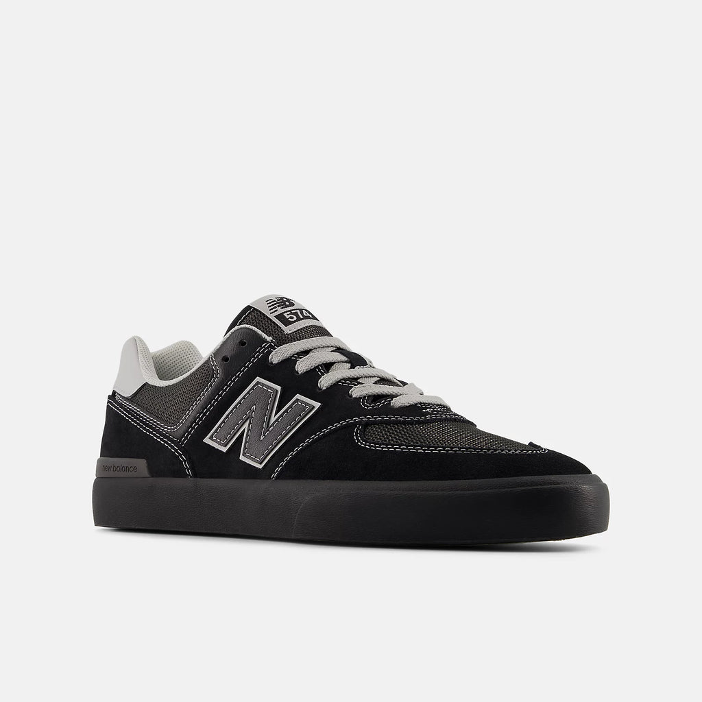 New Balance Numeric '574 Vulc' Shoes (Black/Grey)