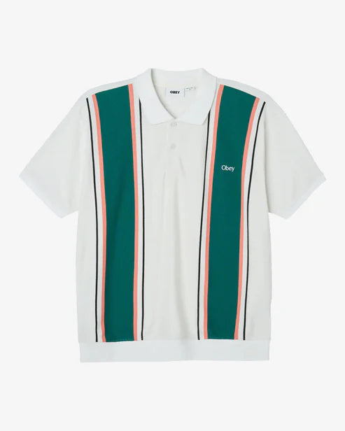 OBEY Ambrose Polo SS (White Multi)