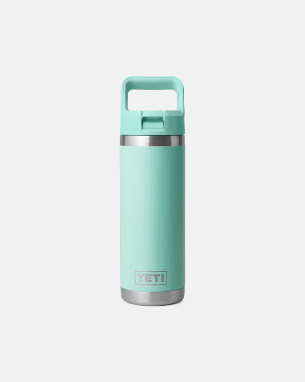 YETI 'Rambler 18 OZ' Water Bottle with Color-Matched Straw Cap (Seafoam)