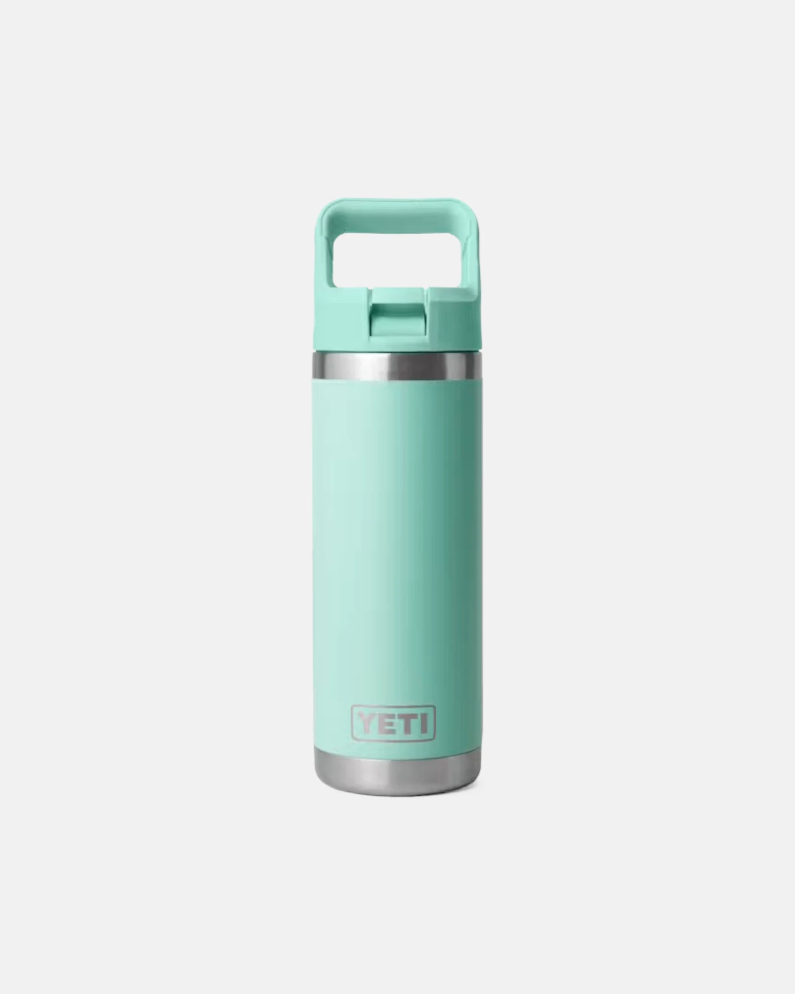 YETI 'Rambler 18 OZ' Water Bottle with Color-Matched Straw Cap (Seafoam)