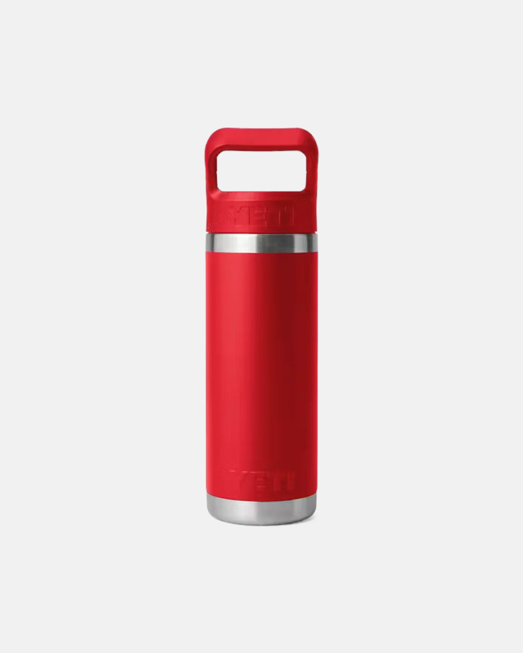 YETI 'Rambler 18 OZ' Water Bottle with Color-Matched Straw Cap (Rescue Red)