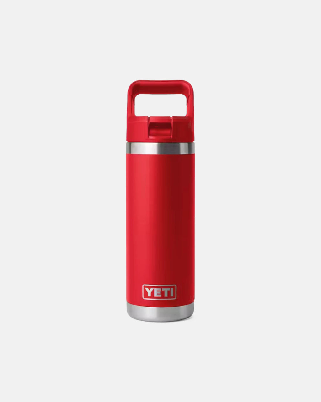 YETI 'Rambler 18 OZ' Water Bottle with Color-Matched Straw Cap (Rescue Red)