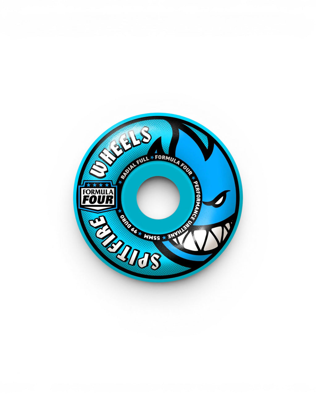 Spitfire 55mm (99A) 'Formula Four Radial Full' Wheels (Blue)