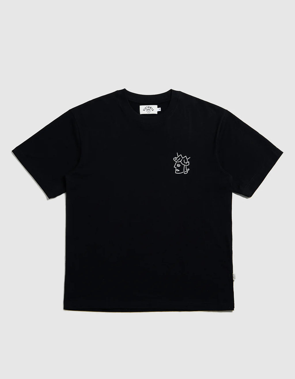 VICTORIA 'Queenhead Logo' T-Shirt (Black)
