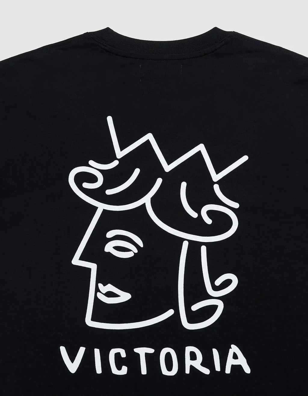 VICTORIA 'Queenhead Logo' T-Shirt (Black)