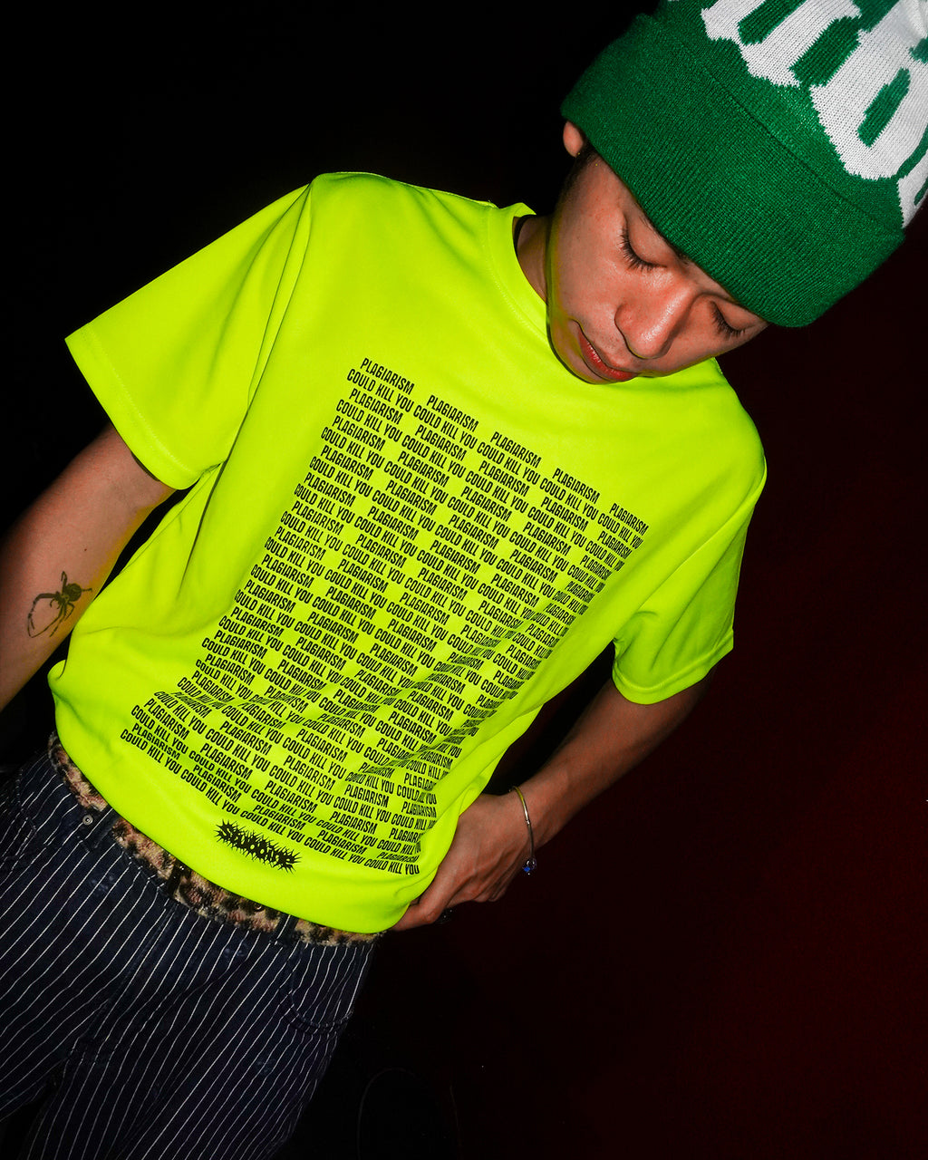 Stubbine 'Plagiarism Could Kill You' T-Shirt (Fluorescent #2)