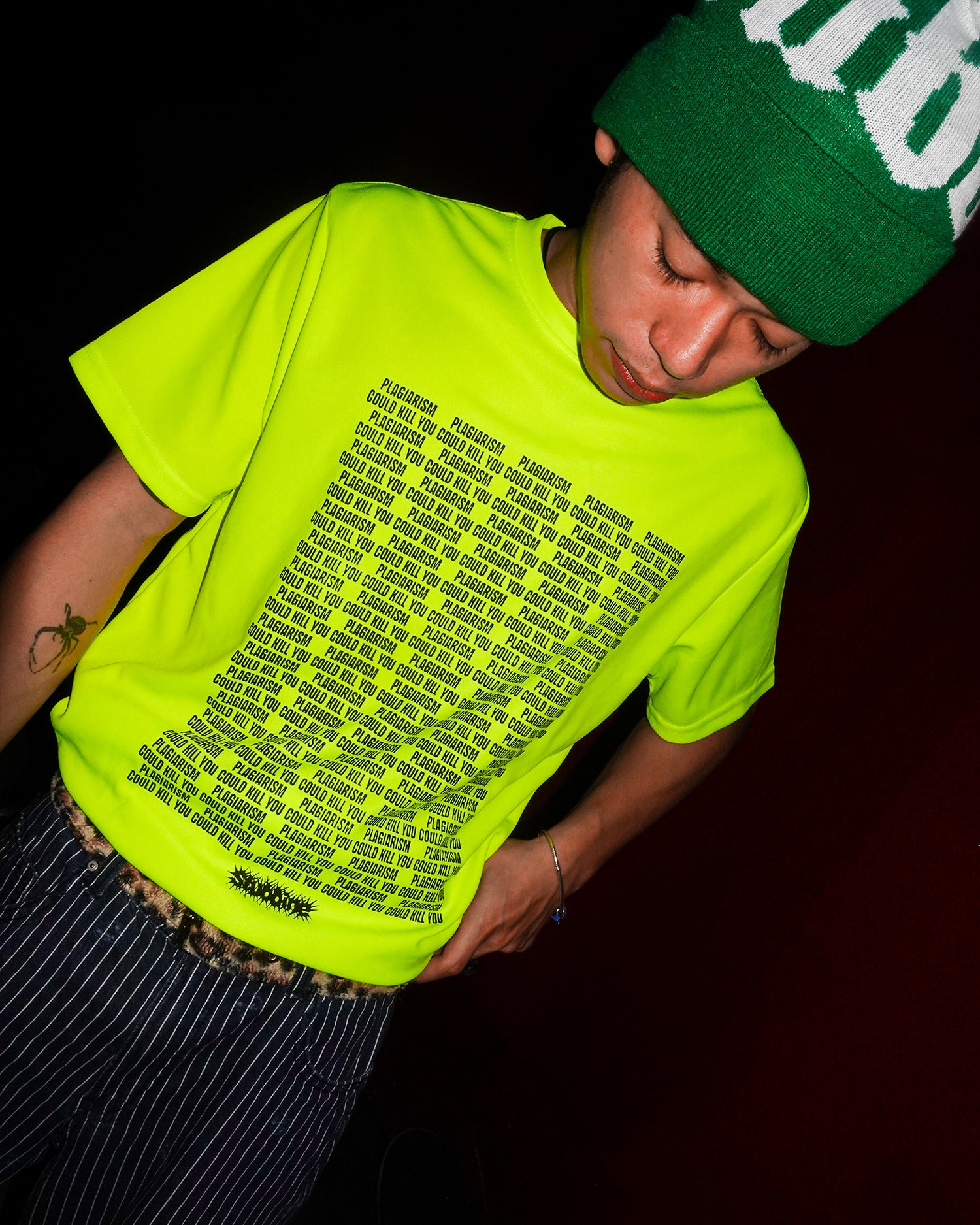 Stubbine 'Plagiarism Could Kill You' T-Shirt (Fluorescent #2)