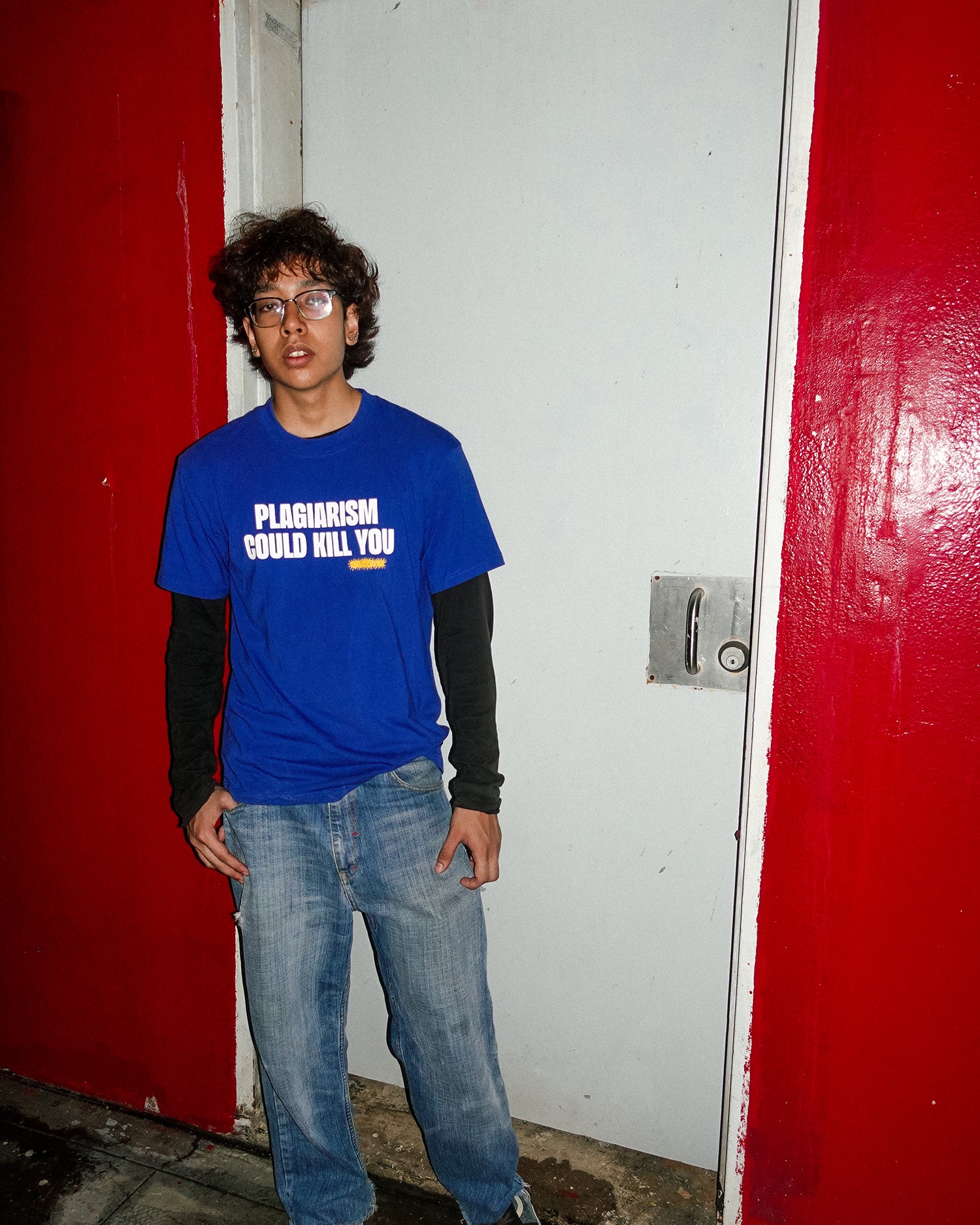 Stubbine 'Plagiarism Could Kill You' T-Shirt (Blue)