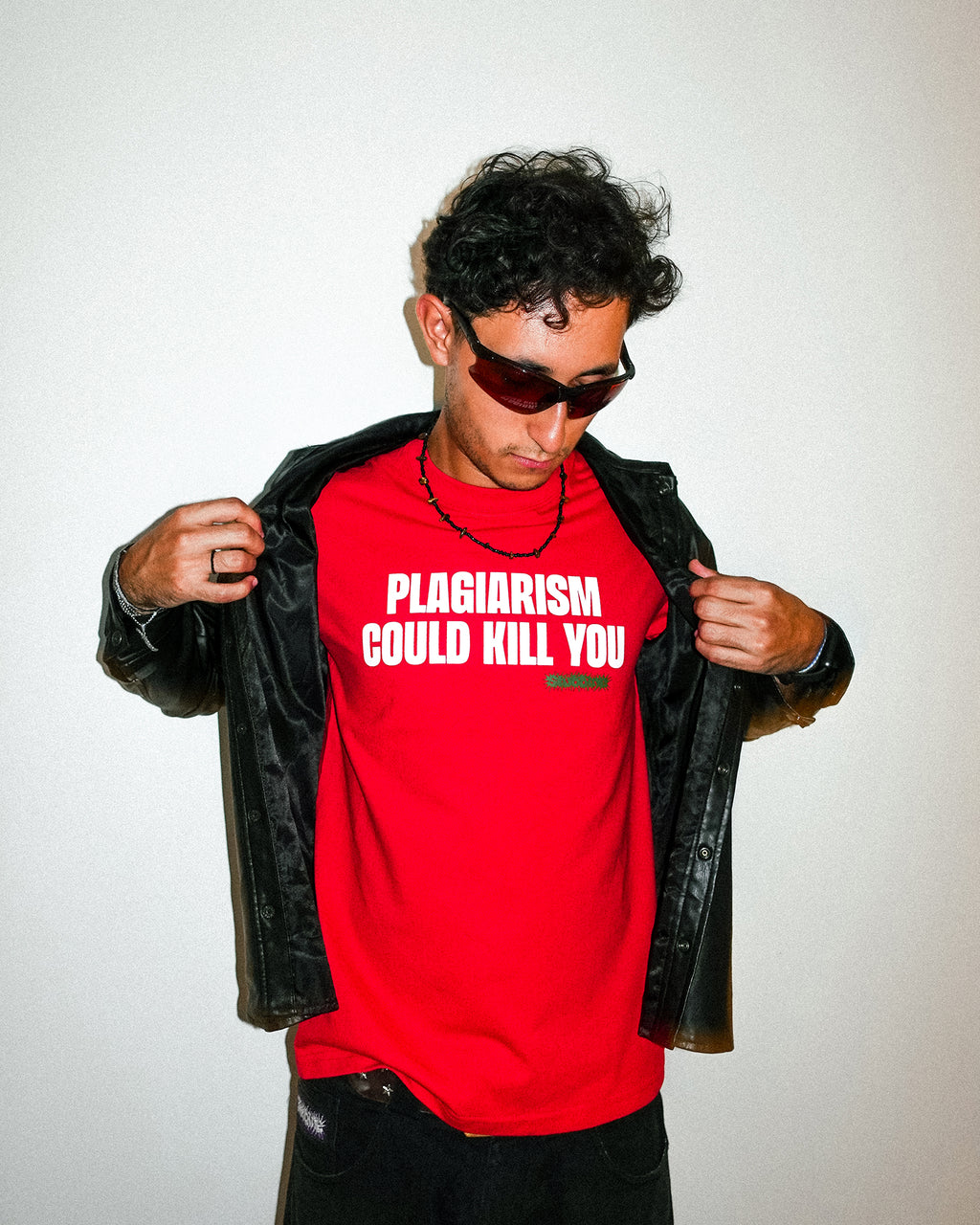 Stubbine 'Plagiarism Could Kill You' T-Shirt (Red)