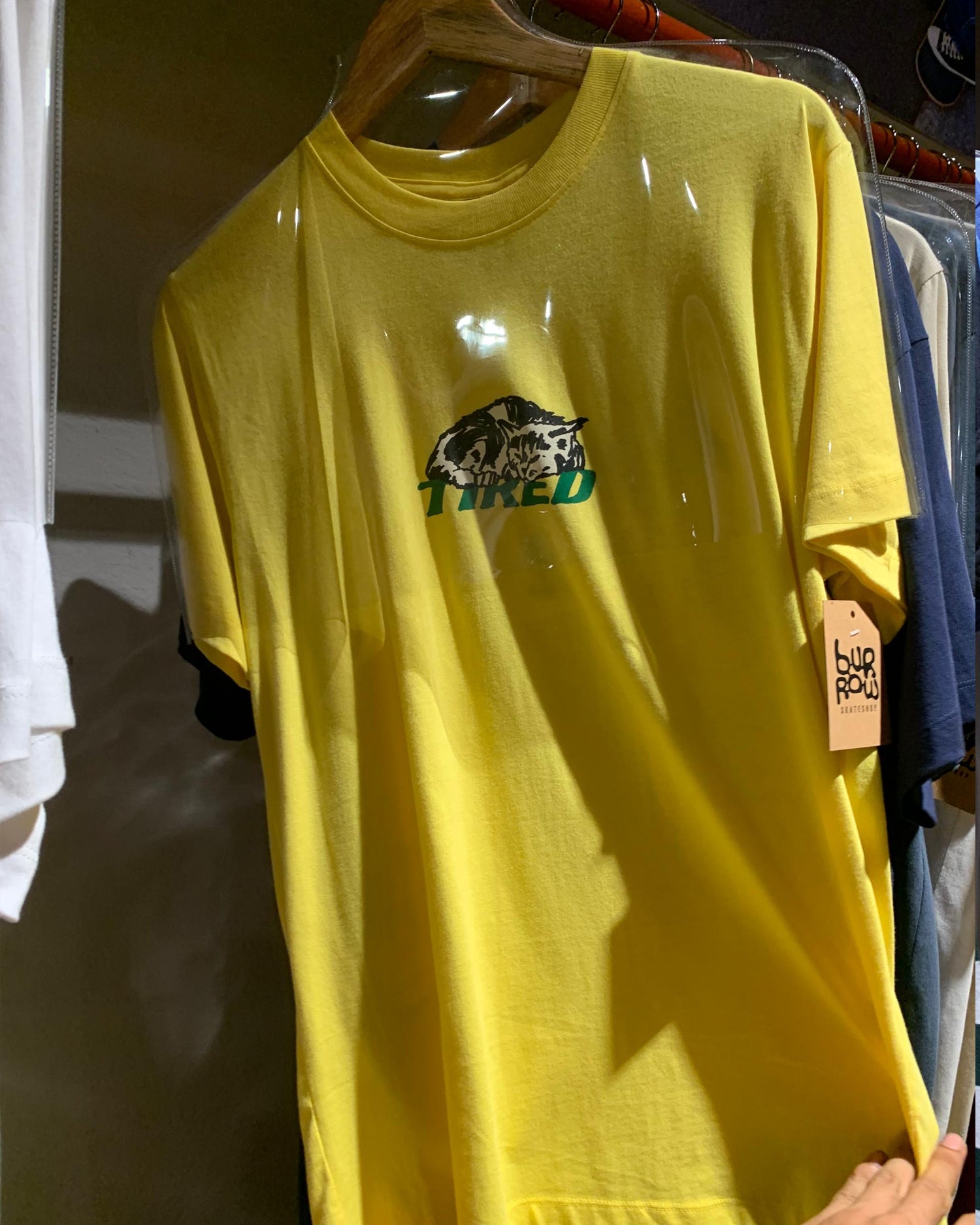Tired Skateboards 'Cat Nap' T-Shirt (Mustard)