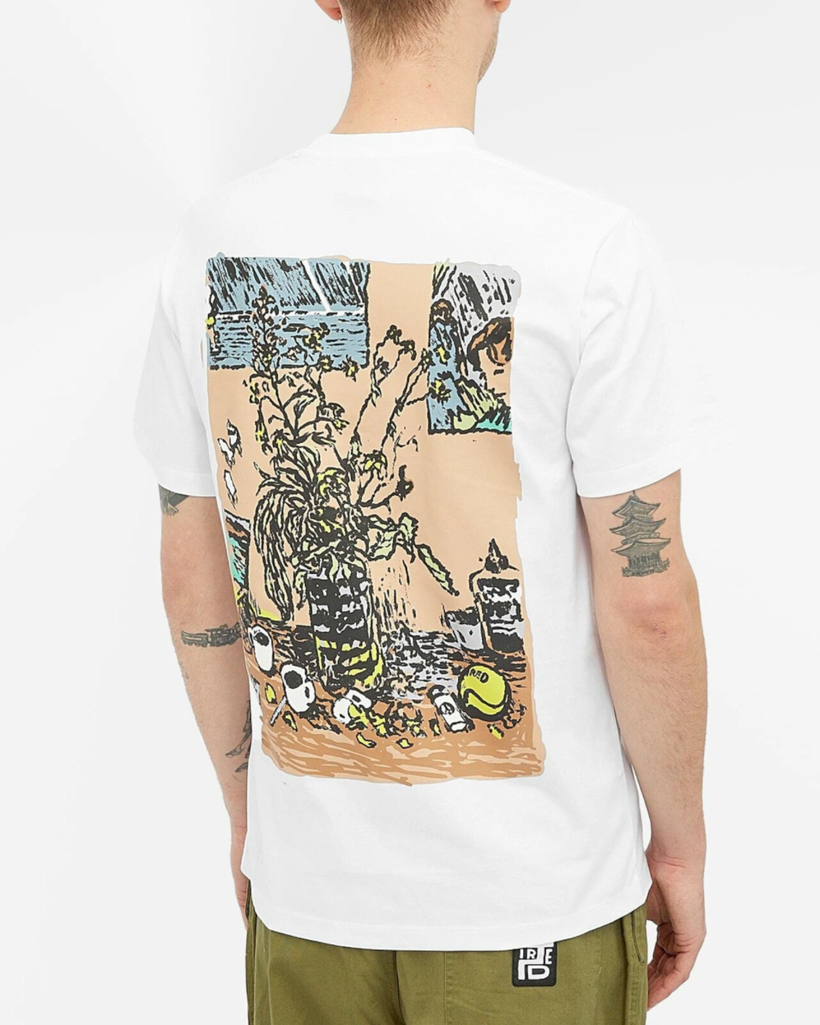 Tired Skateboards 'Cat Nap' T-Shirt (White)