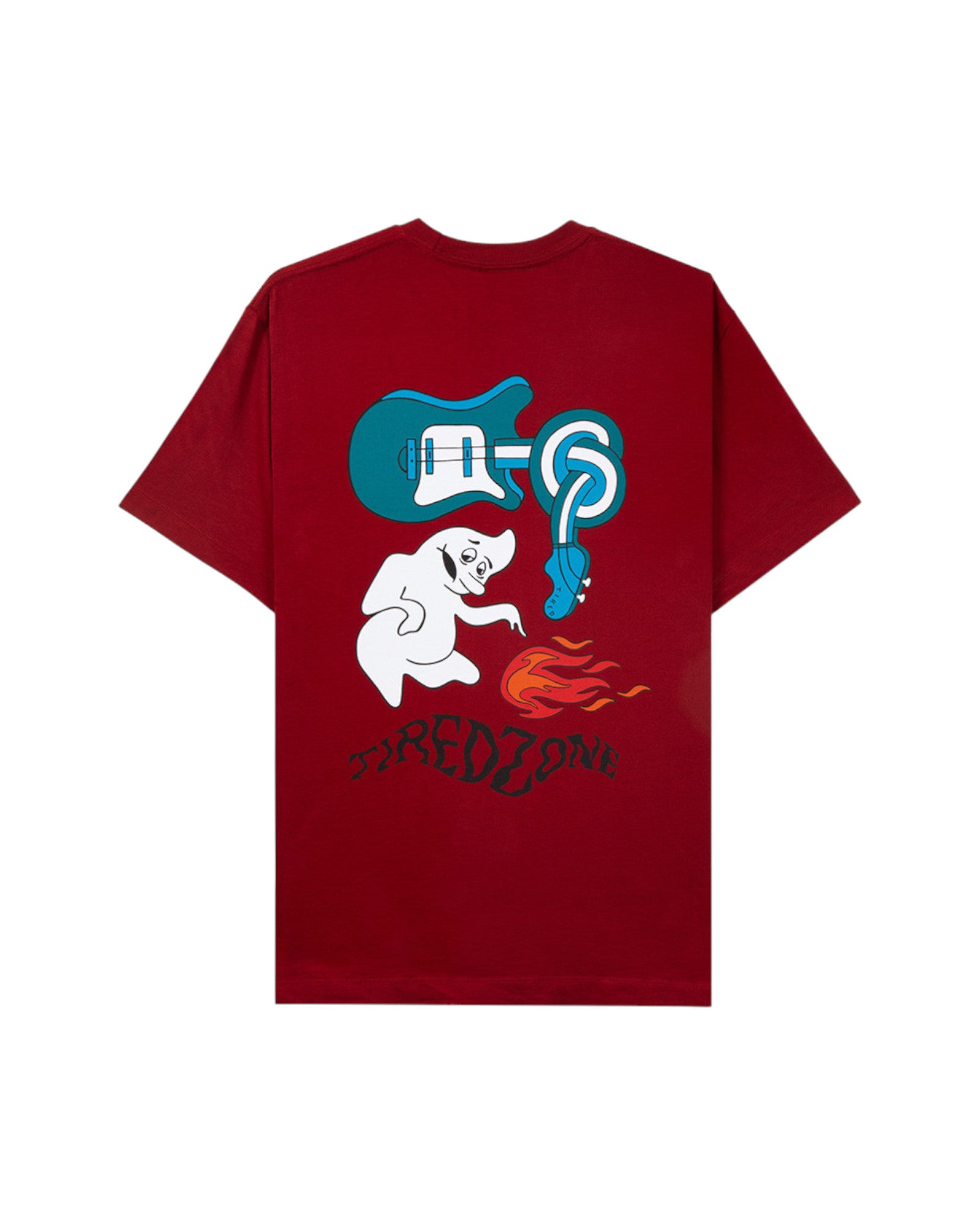 Tired Skateboards 'Ghost' T-Shirt (Cardinal)