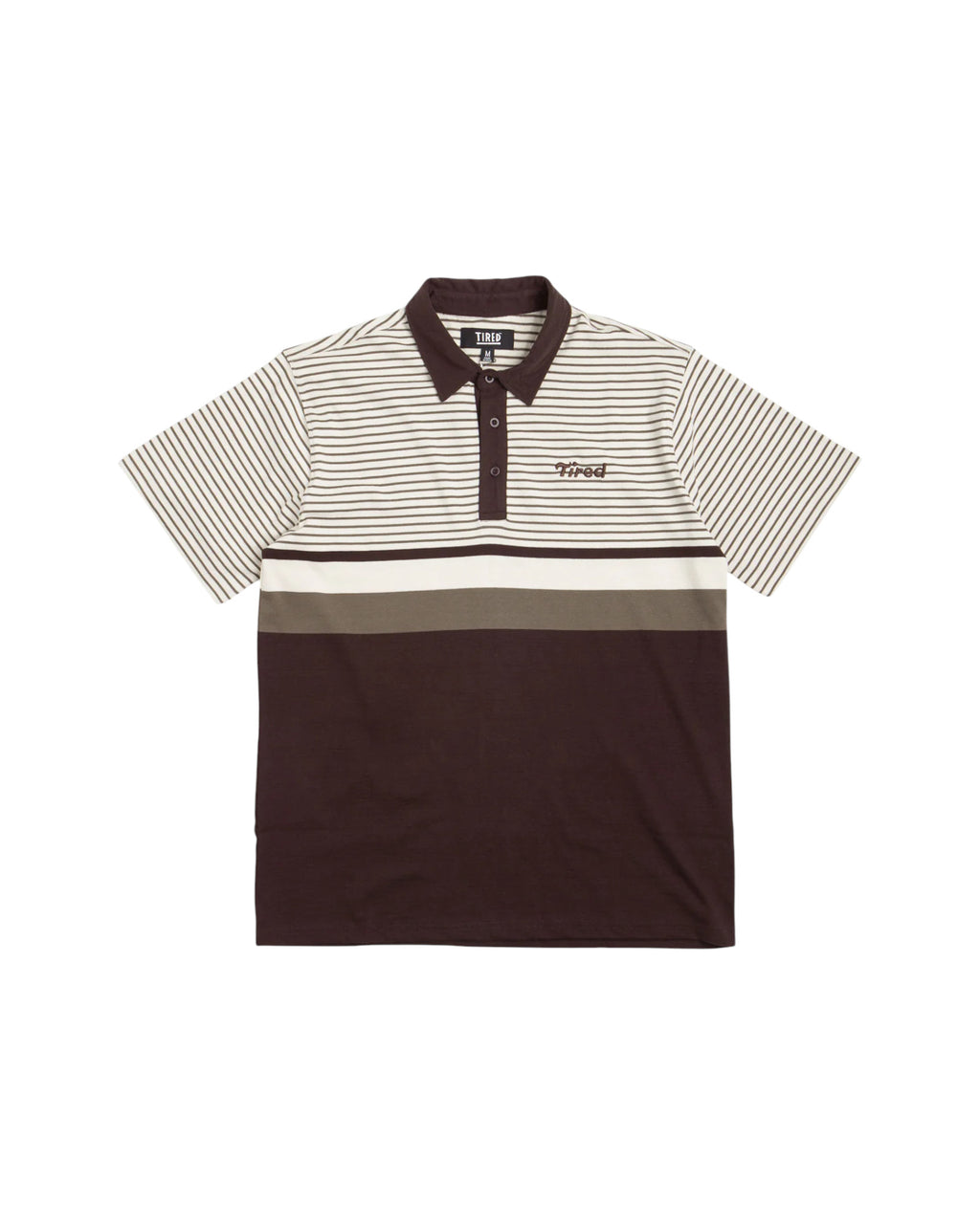 Tired Skateboards 'Summer' Polo (Cream/Brown)