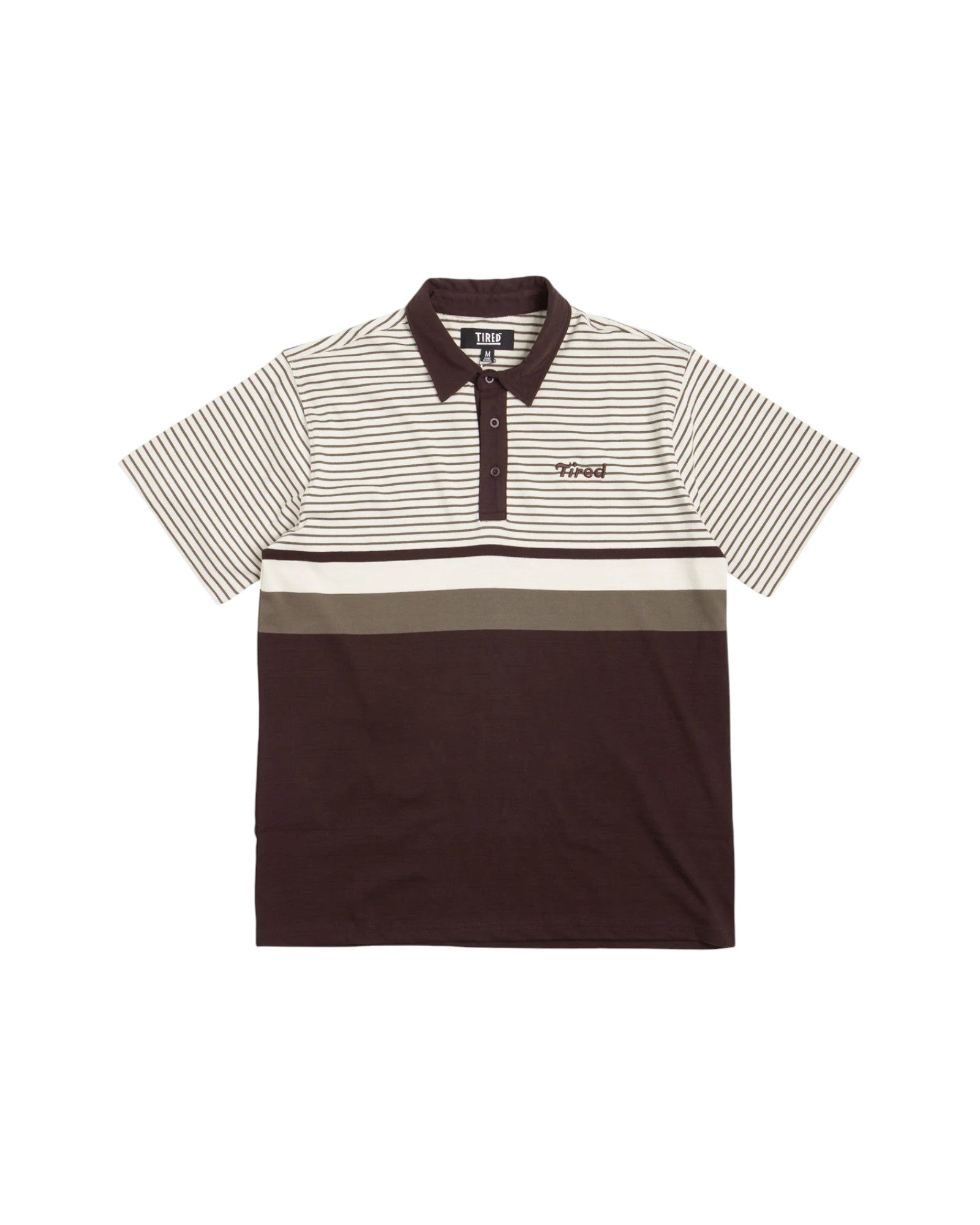 Tired Skateboards 'Summer' Polo (Cream/Brown)