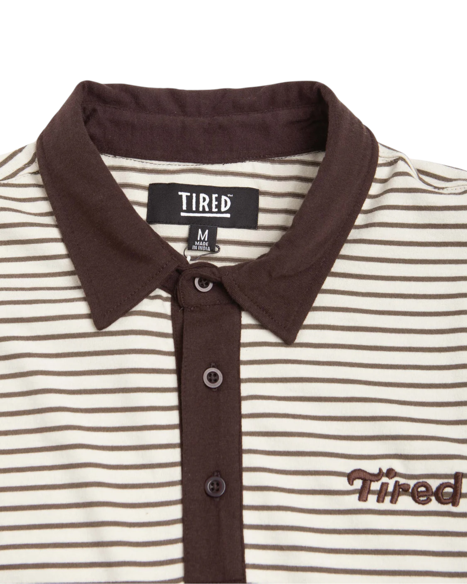 Tired Skateboards 'Summer' Polo (Cream/Brown)