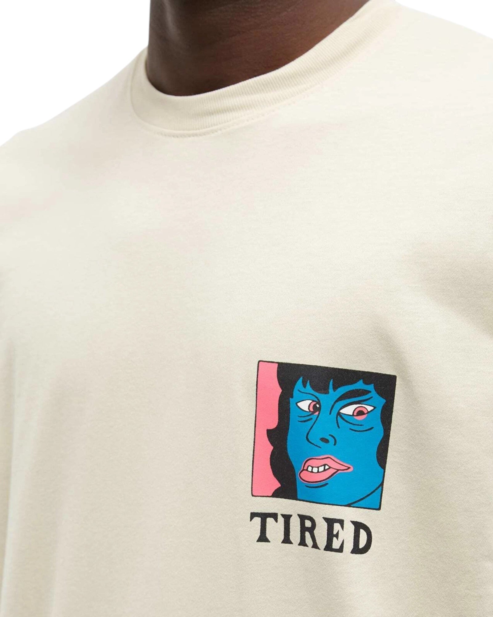 Tired Skateboards 'Thumb Down' T-Shirt (Beige)