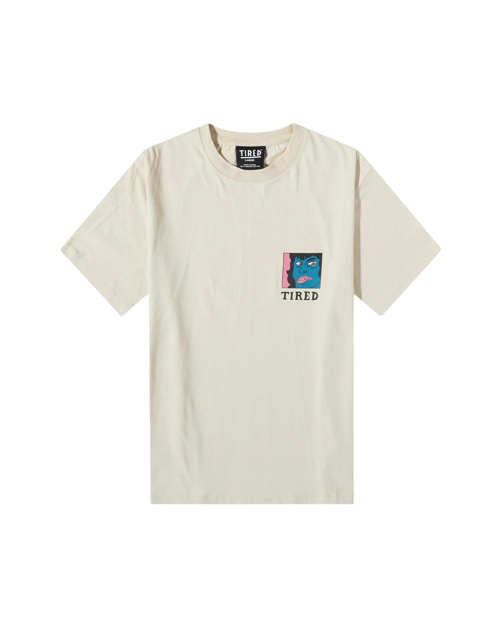 Tired Skateboards 'Thumb Down' T-Shirt (Beige)