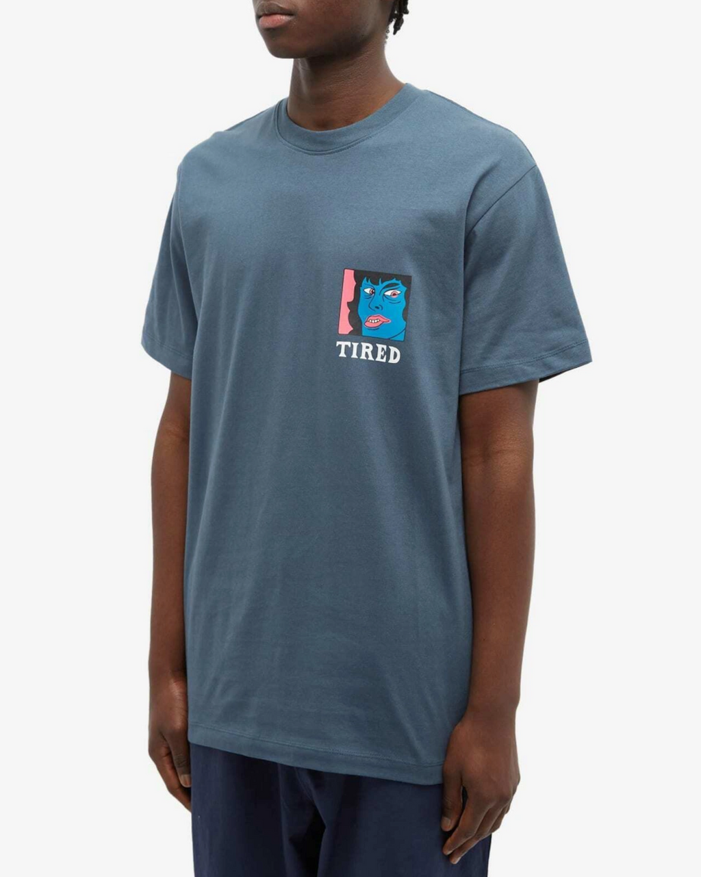 Tired Skateboards 'Thumb Down' T-Shirt (Orion Blue)