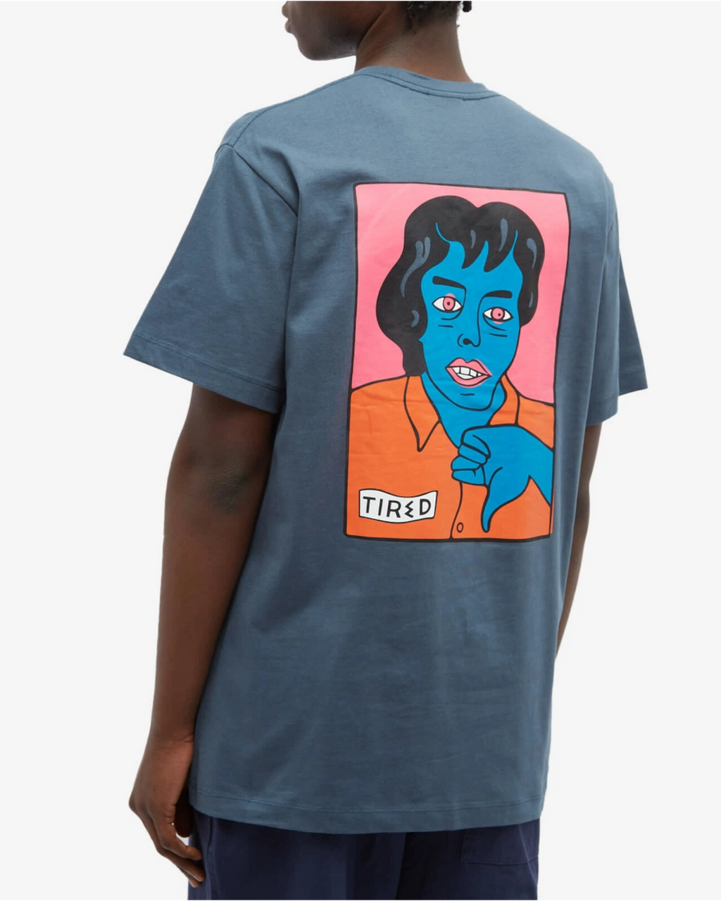 Tired Skateboards 'Thumb Down' T-Shirt (Orion Blue)