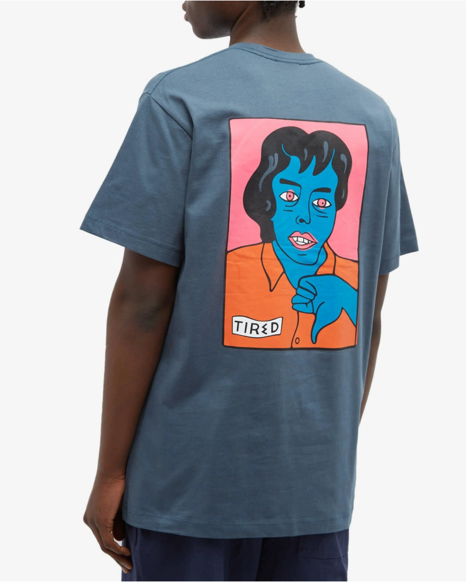 Tired Skateboards 'Thumb Down' T-Shirt (Orion Blue)