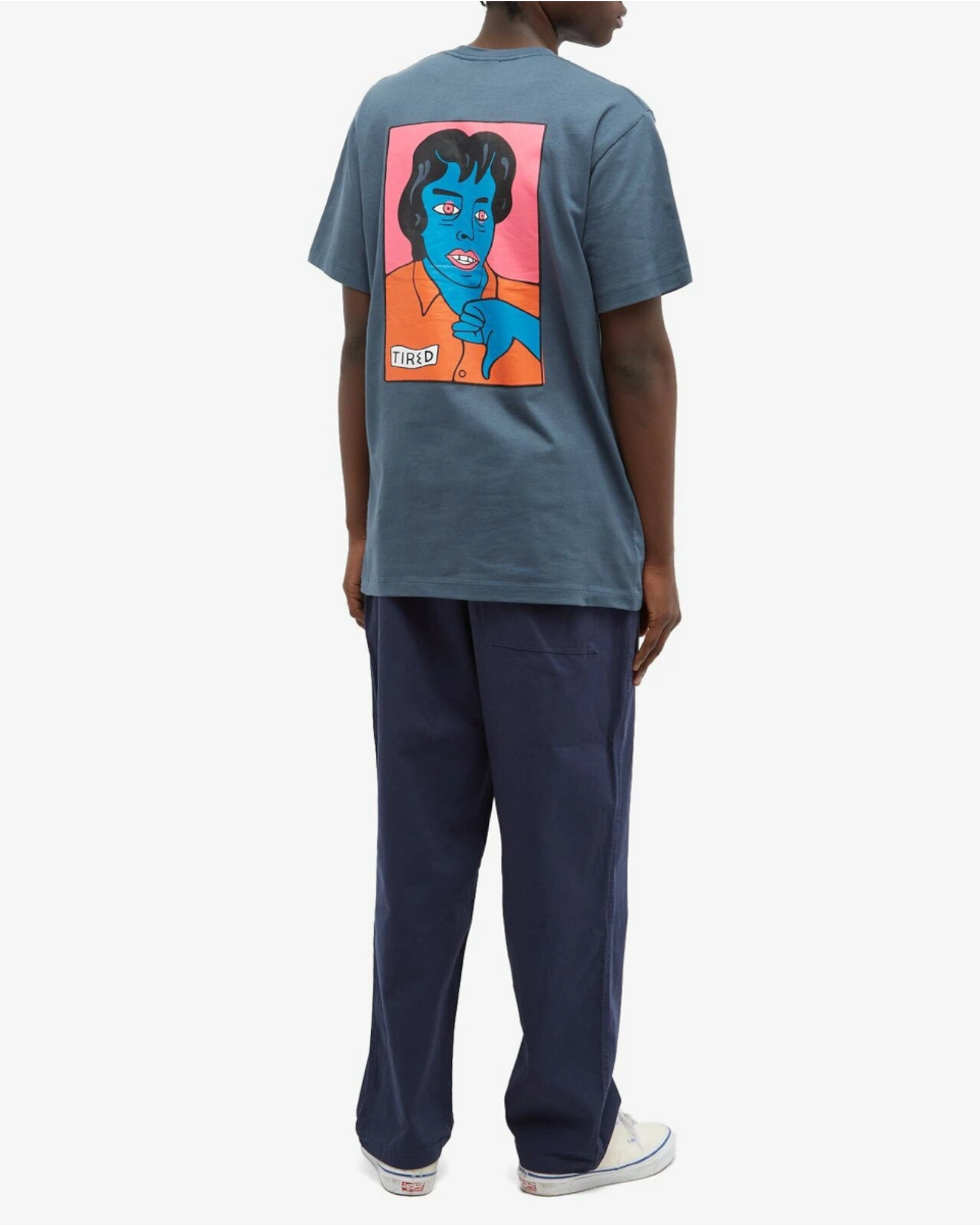 Tired Skateboards 'Thumb Down' T-Shirt (Orion Blue)