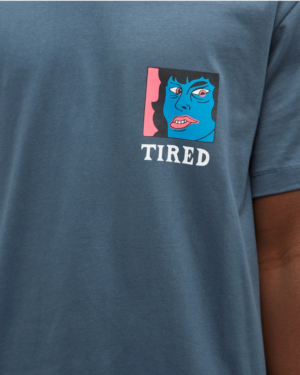 Tired Skateboards 'Thumb Down' T-Shirt (Orion Blue)